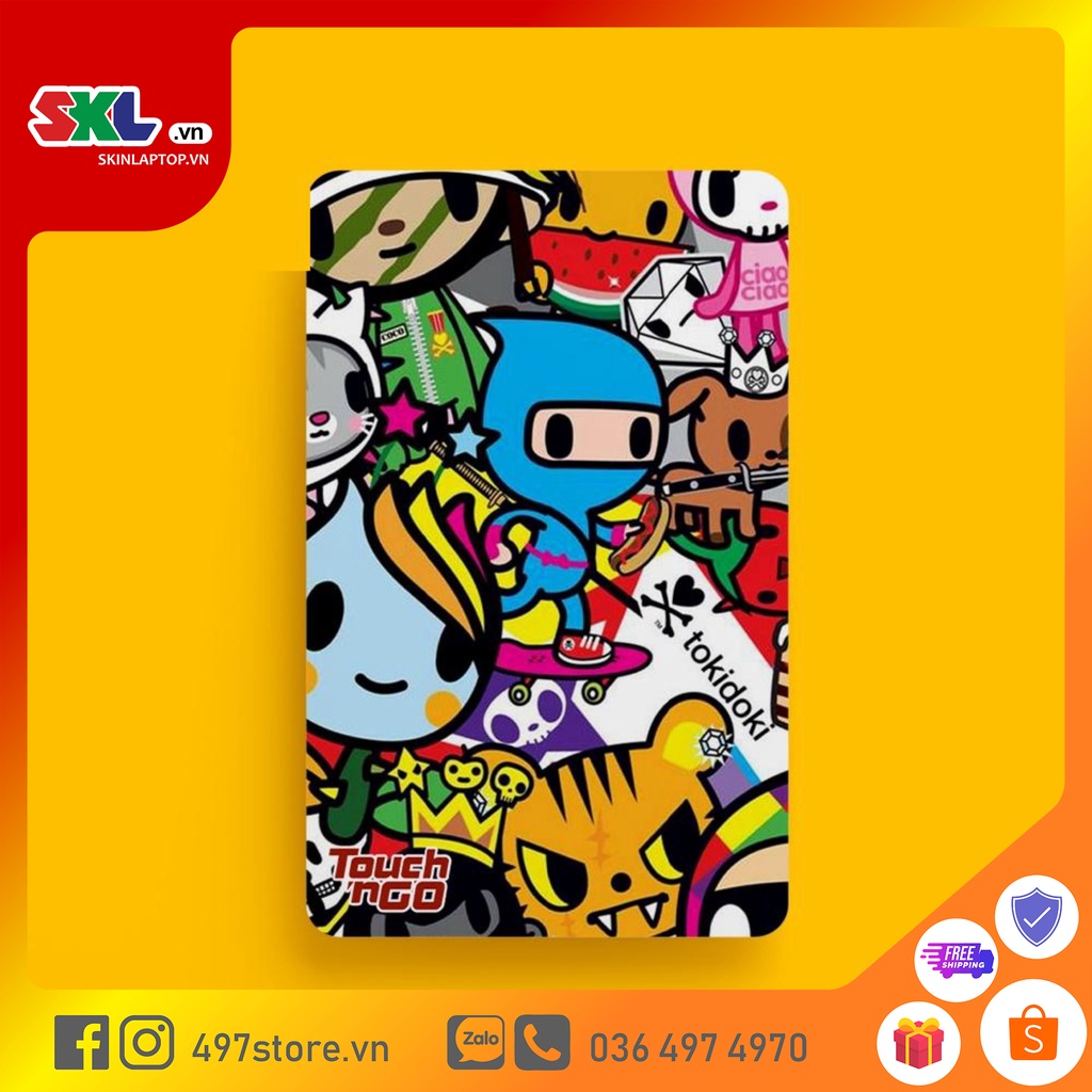 Skin Card Pop Art  - Miếng Dán ATM, Thẻ Xe, Thẻ Từ, Thẻ Chung Cư - Chất Liệu Chống Xước - Chống Nước