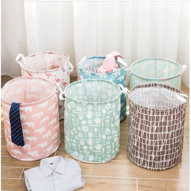 Giỏ Vải Đựng Quần Áo Đa Năng Đựng Đồ Cá Nhân Gấp Gọn Không Thấm Nước Tiện Lợi