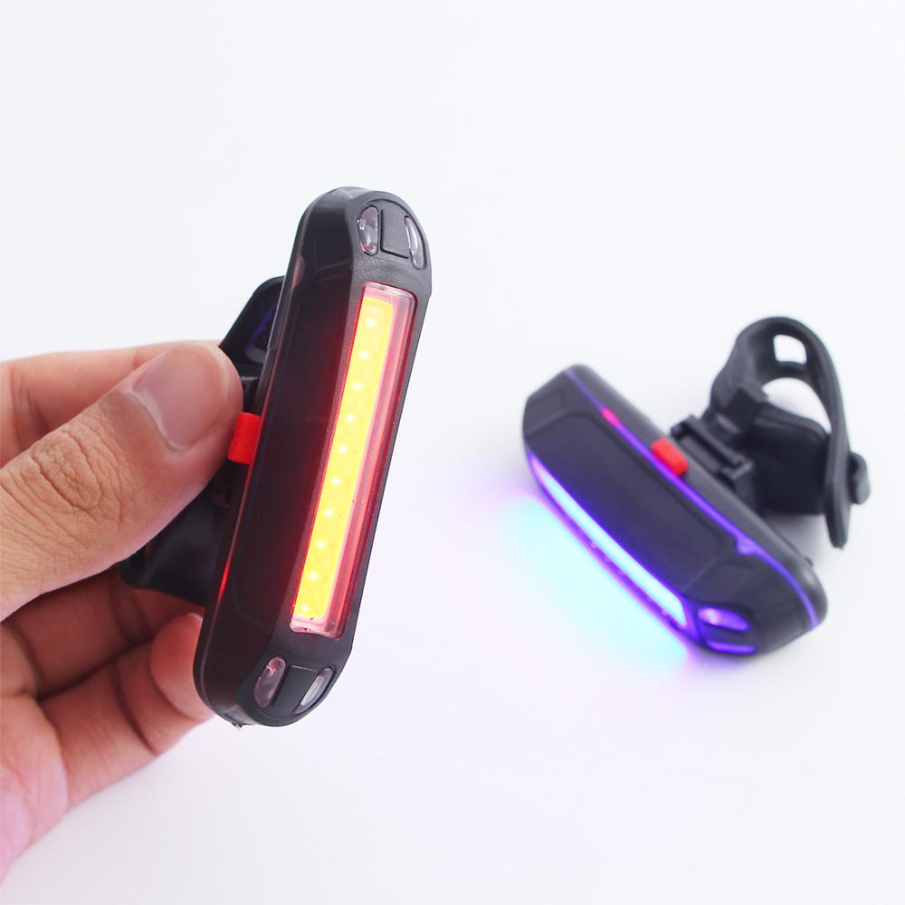 Dải Đèn LED Nhiều Màu Gắn Đuôi Xe Đạp Có Thể Sạc Lại Bằng Cổng USB