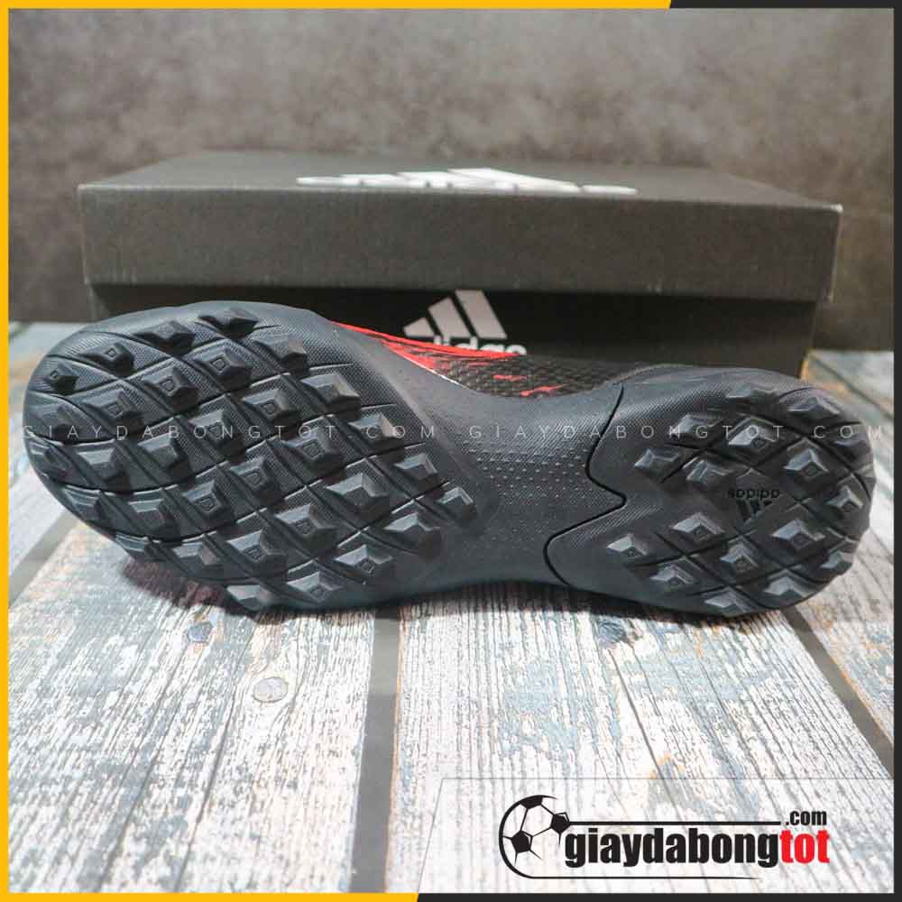 Giày sân cỏ nhân tạo Predator 20.3 TF đen đỏ cổ cao | Ôm chân, da vải, ảnh thật 100%