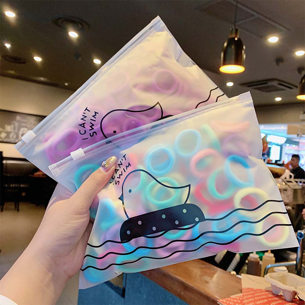 Set 50 Dây Buộc Tóc Co Giãn Nhiều Màu Cho Nữ