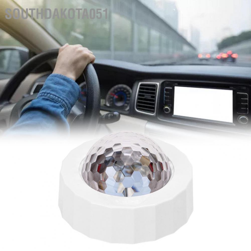 Southdakota051 Đèn chiếu âm trần USB 3 màu ánh sáng Âm thanh được kích hoạt Trang trí nội thất mái vòm Phổ biến cho ô tô gia đình