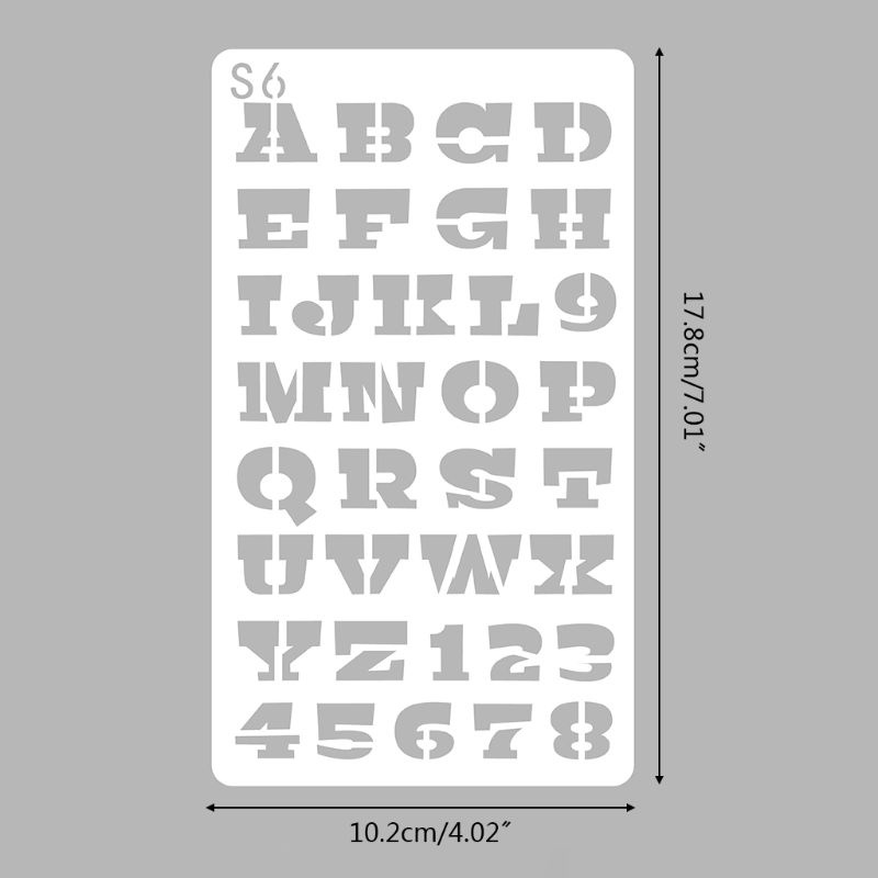 Set 24 Tấm Khuôn Cắt Giấy Hình Chữ Cái Tiếng Anh Dùng Để Trang Trí Album DIY