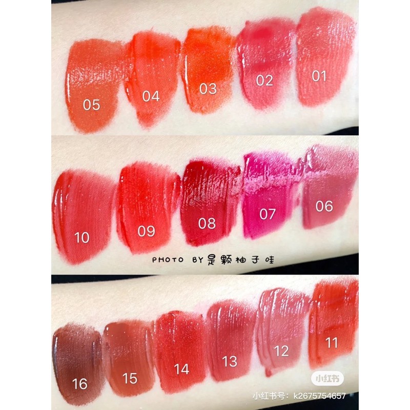 Có sẵn màu mới  - Son bóng vỏ đen perfect diary light summer water stain