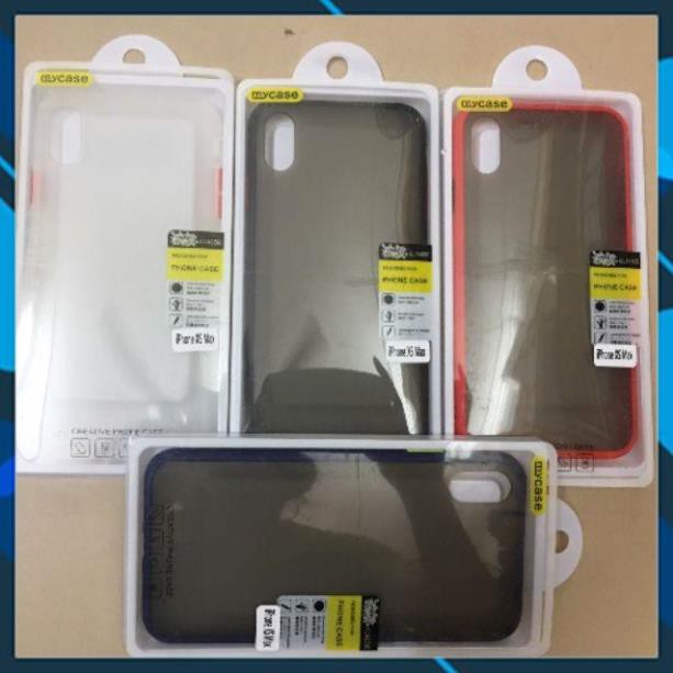Ốp lưng iPhone 7 Plus/ 8 Plus /X/XR/XS MAX nhám mờ viền màu chống sốc