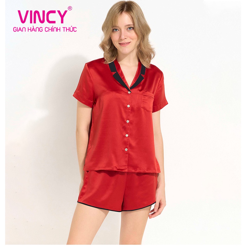 Bộ Đồ Short Satin Nữ Vincy Thoáng Mát BSS012S01