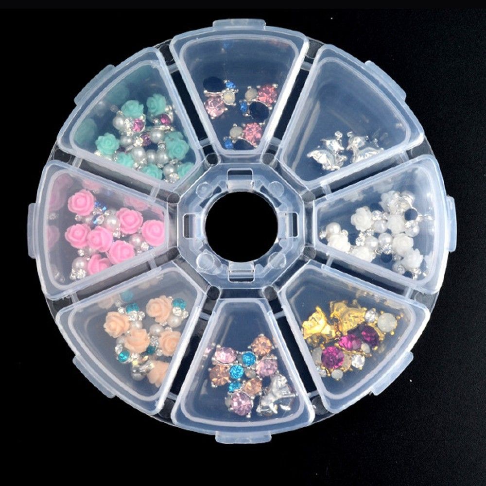 Tool Round Transparent Organizer Beads Empty Storage Box