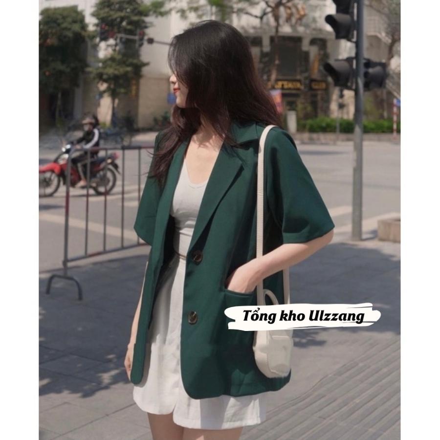 Áo Blazer ngắn tay thời trang Hàn Quốc dễ phối đồ