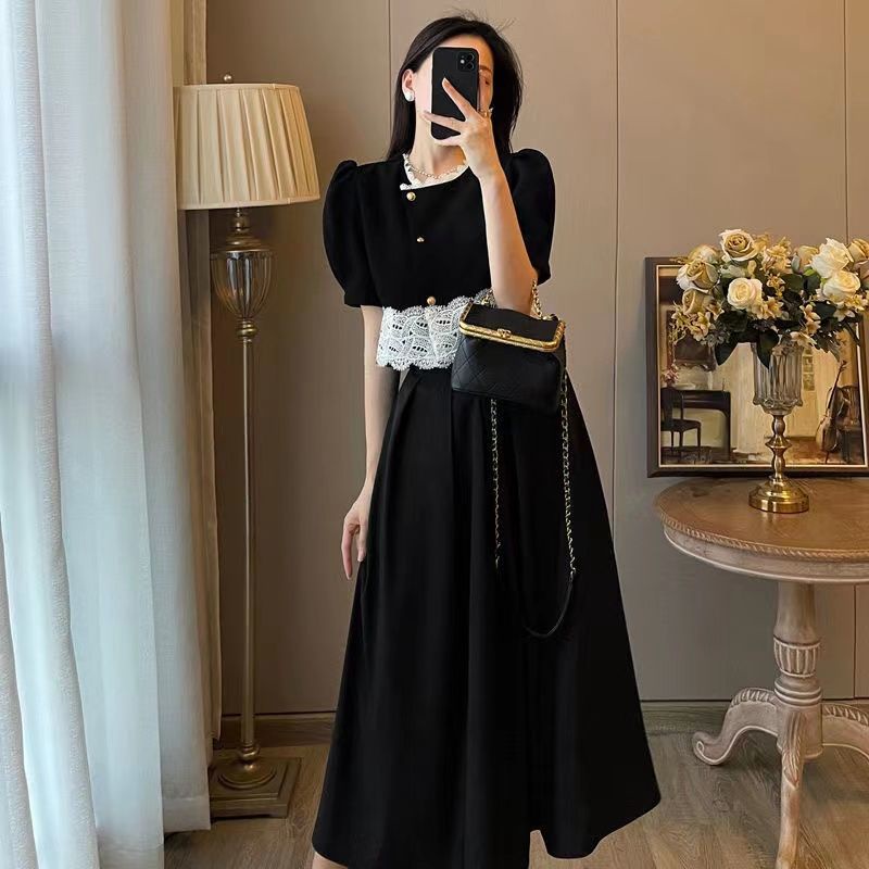 Set Đầm Thời Trang Mùa Hè Phong Cách Retro Pháp Dành Cho Nữ