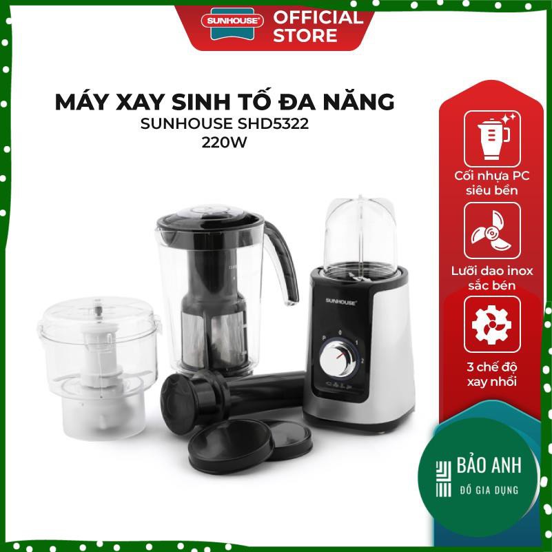 Máy xay sinh tố đa năng Sunhouse SHD5322 đen