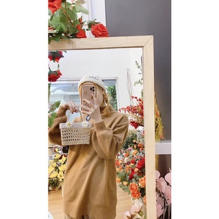 Giỏ cói đan lưới gắn hoa cúc
