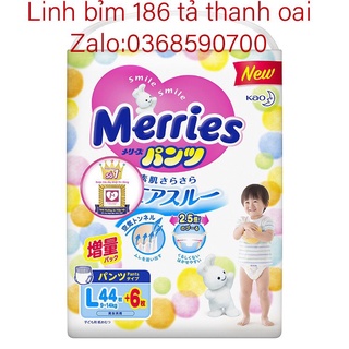 Bỉm merries cộng miếng nội địa/nhập khẩu dán/quần nb90+6 / s82+6 / m64+4 / l5+4 / m58+6 / l44+6 /+6....