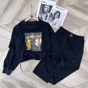 sét váy nỉ mũ hình mickey (ảnh thật)