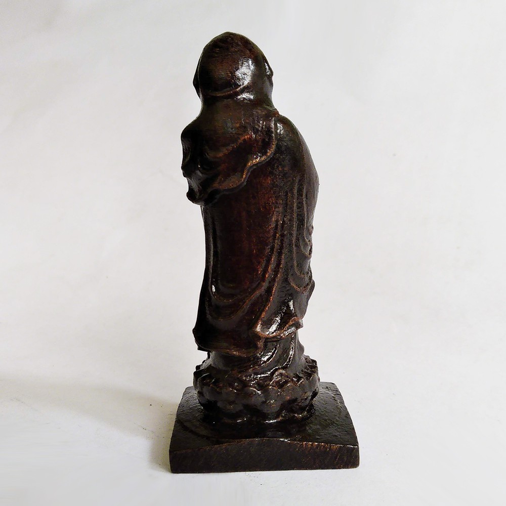 Tượng Phật bà quan âm mini bằng gỗ giá rẻ làm phụ kiện tiểu cảnh, phụ kiện bàn trà, trang trí bonsai, làm quà tặng