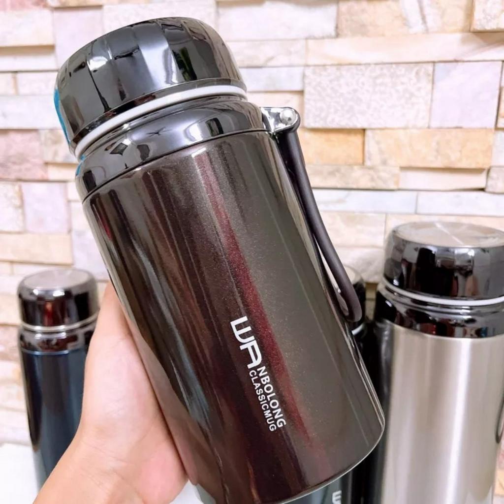 Bình giữ nhiệt nóng lạnh inox 304, bình giữ nhiệt Baol nắp kim cương dung tích 600ml-1500ml cao cấp