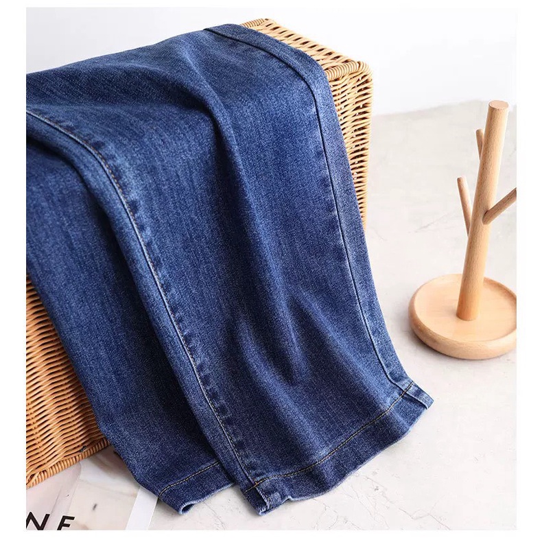 Quần Jeans Ống Rộng Nữ OoKi Cạp Cao Cotton Co Giãn 4 Chiều Quần Bò Ống Rộng Lưng Cao 3 Màu