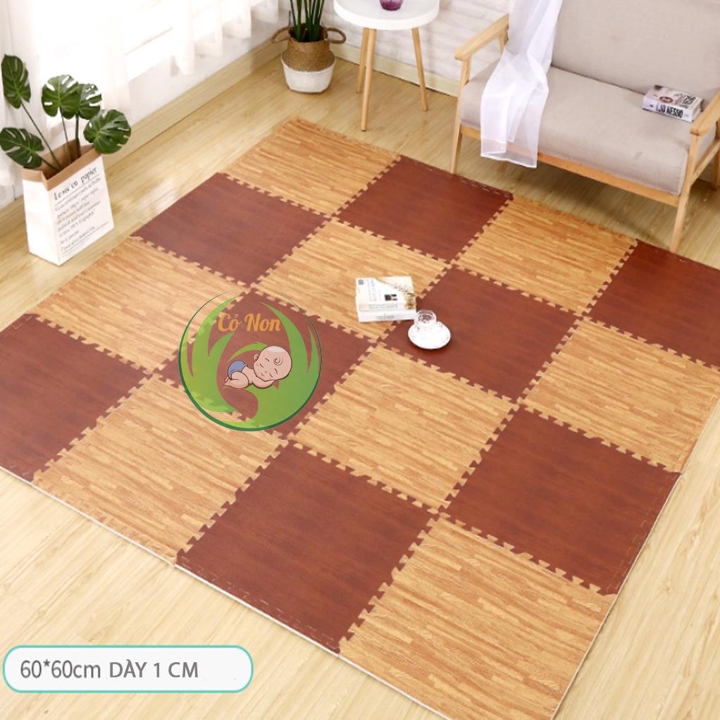 Bán lẻ 1 tấm - Thảm xốp gỗ lót sàn kích thước 60x60 dày 1cm