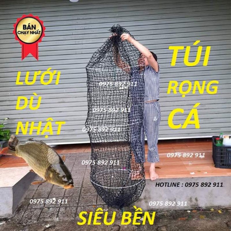 túi đi câu, túi rọng cá đi câu dành cho các cần thủ, loại dù nhật