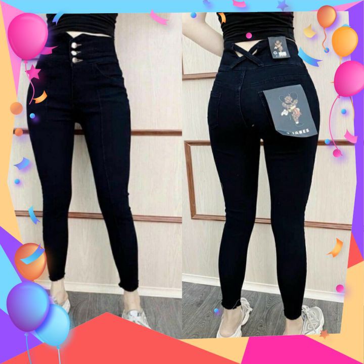 Quần Jean Nữ Cạp  Chất Co Giãn, Không Xù, Không Bai Màu Dáng Ôm Body, Hit Hót Thời Trang Phong Cách tp_shop_87 ms8005