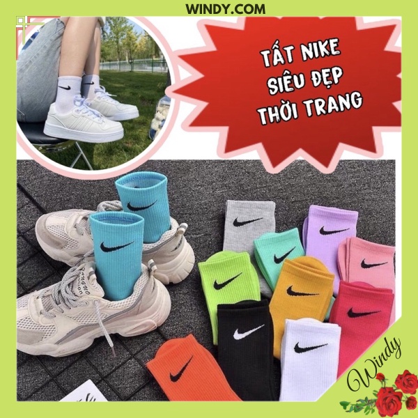 Tất vớ nam nữ cổ cao kiểu dáng thể thao windy.com