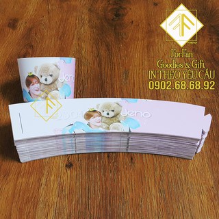 (In TYC) Combo 3 Cup holder - In hình theo yêu cầu - Chất giấy, có móc gài, cán màng chống nước