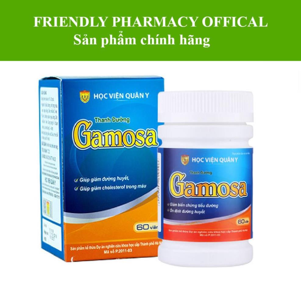 Thanh đường Gamosa HVQY- Hỗ trợ làm giảm cholesterol trong máu, giảm đường huyết (60 viên)