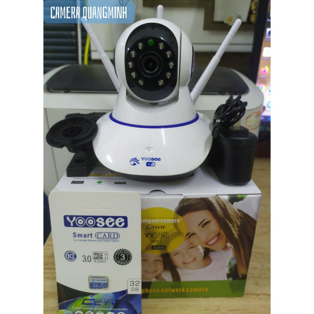Camera Yoosee 3 anten 2.0MP, Báo động chống trộm, dò chuyển động ,Fullbox 100% | BigBuy360 - bigbuy360.vn