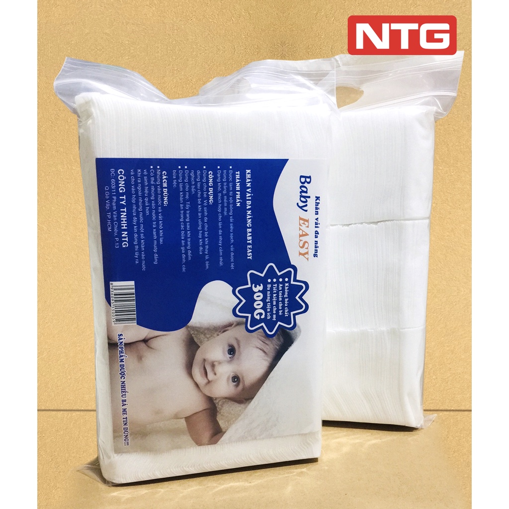 Combo 2 gói khăn khô đa năng 300gr, dễ xài, siêu tiết kiệm , vải dày mịn