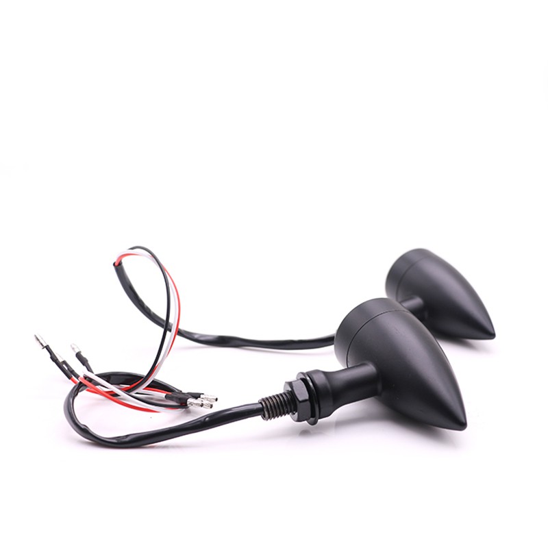 Cặp đèn LED xi nhan vỏ kim loại kiểu dáng cổ điển dành cho xa máy
