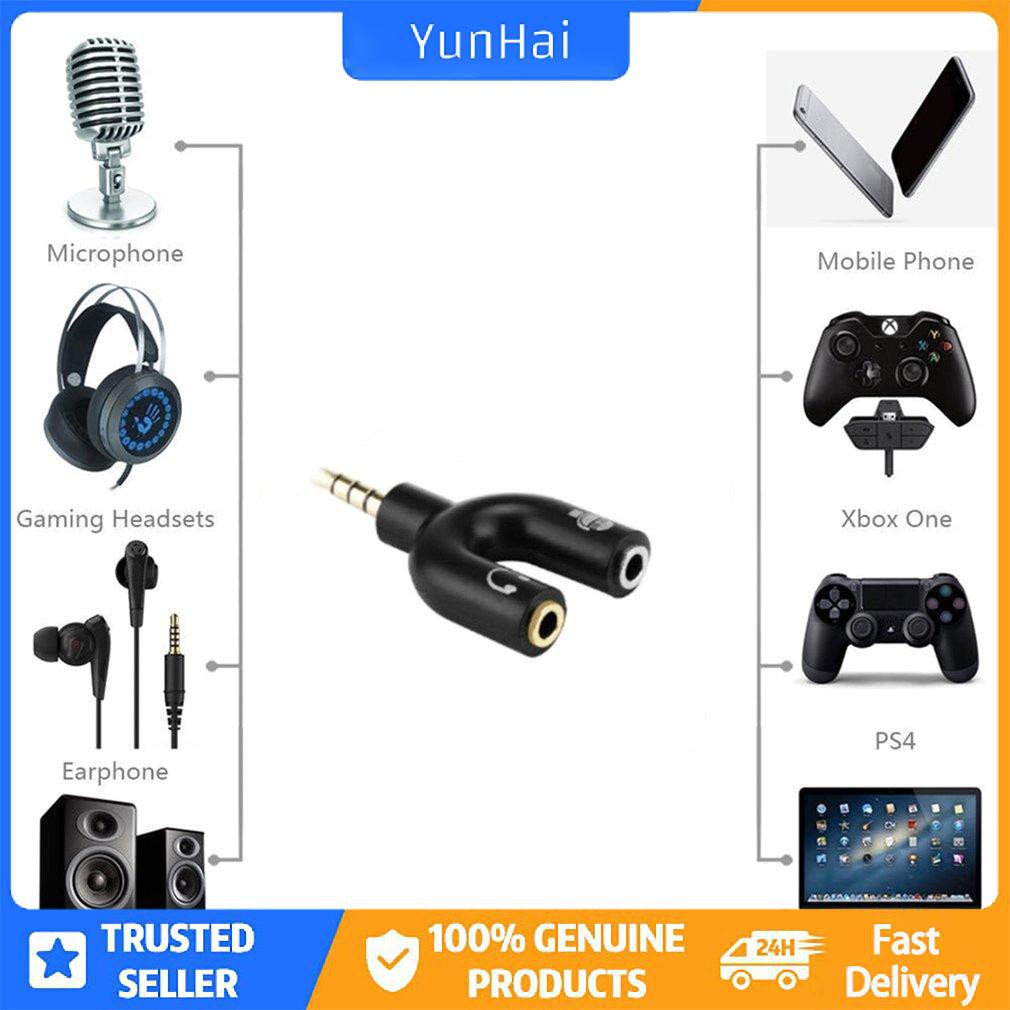 Tai nghe Mic 2 đến 1 Bộ chia cho Tai nghe PS4 cho Bộ điều hợp Xbox One (TRRS)