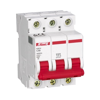 Atomat dạng tép, 3 cực, dòng định mức 50a, dòng cắt ngắn mạch 6ka, mcb 3p 50a 6ka