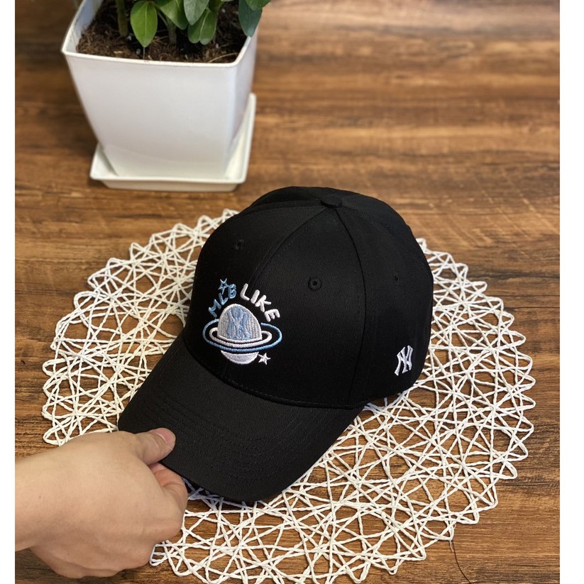 Mũ lưới trai NY đen logo trái đất phong cách Hàn Quốc Free size dành cho cả nam và nữ