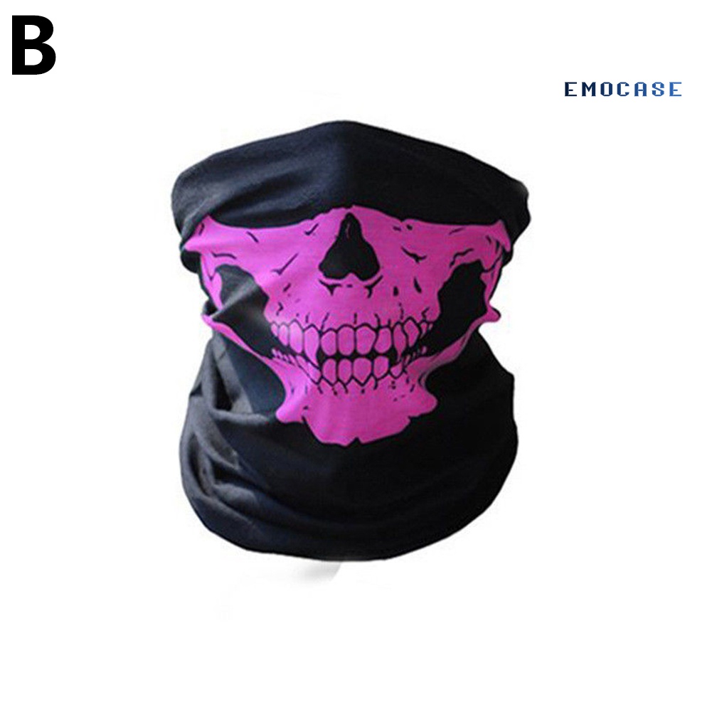 Vỏ Bọc Che Mặt Và Cổ In Hình Bộ Xương Cá Tính Cho Người Đi Xe Máy