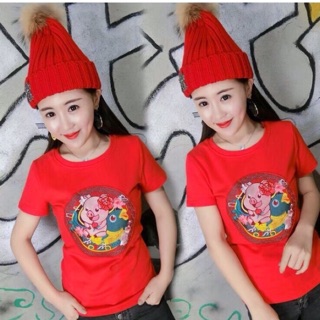 áo thun nam nữ cao cấp hình con heo thần tài