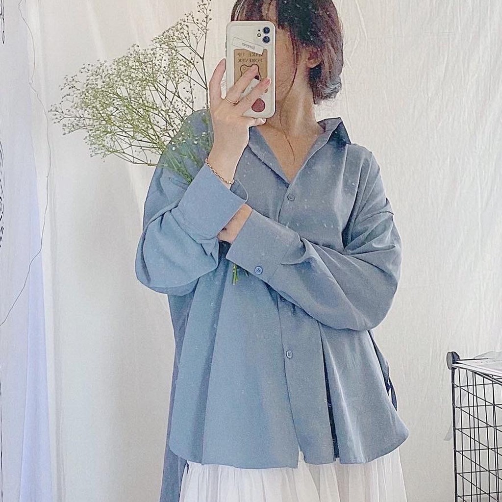 Sơ mi vạt bầu high low (Miki shirt)