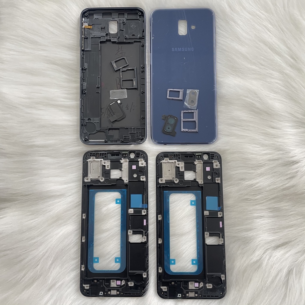 Bộ Vỏ Samsung J6plus/J6p/J6 2018/J610 Full Bộ Bao Gồm Viền/Nắp/Lưng Benzen/Kính Camera/Khay Sim