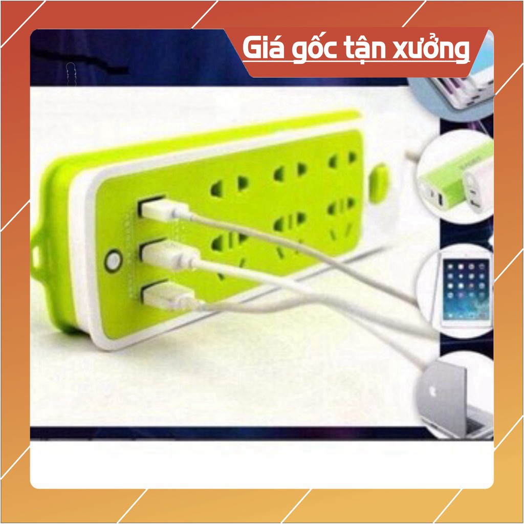Sẵn hàng combo 10 ổ điện Usb xanh đa năng .