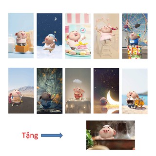 MUA 1 set TẶNG 1 tấm - Bộ decal Heo cute HD-PIG-001 phủ kim sa