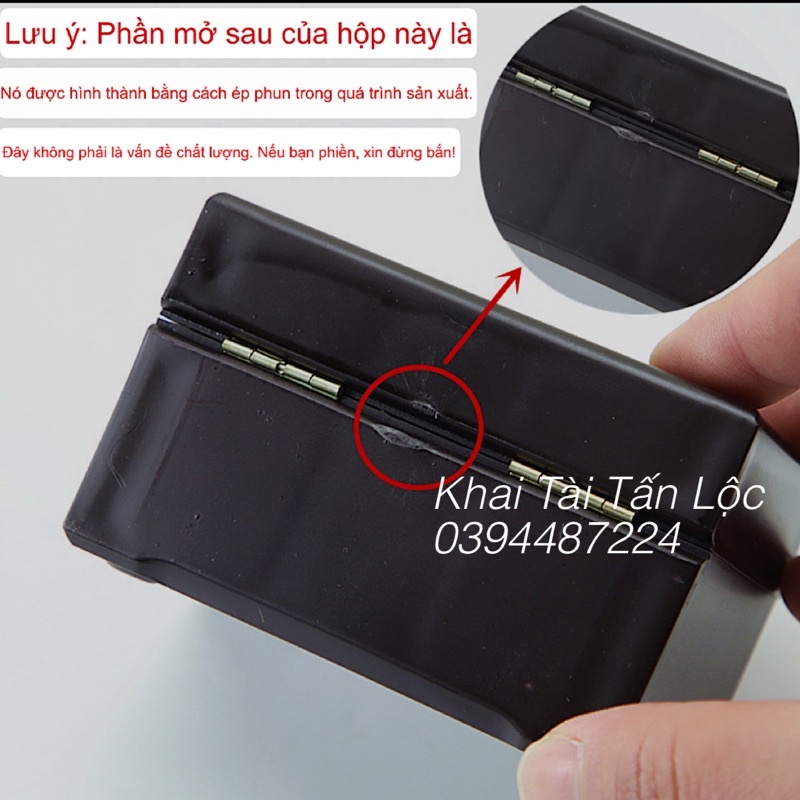 Hộp giả gỗ lót vải vàng đựng vòng , chuỗi phong thủy