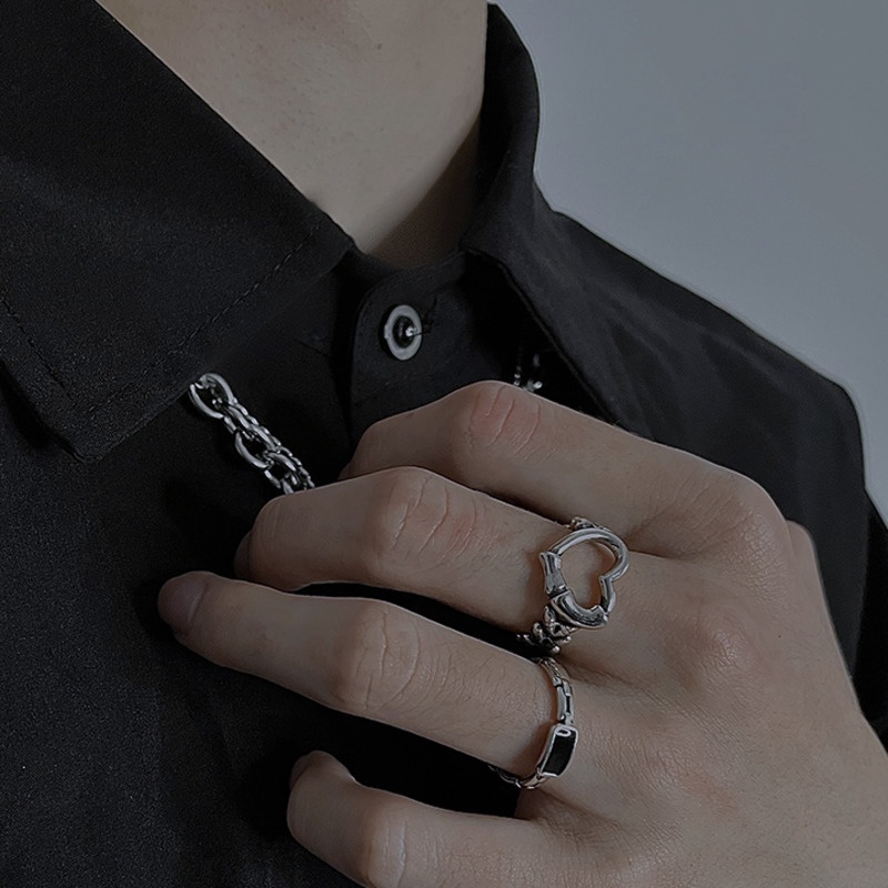 Nhẫn Thiết Kế Rỗng Phong Cách hip-hop Đơn Giản Thời Trang Cho Nữ