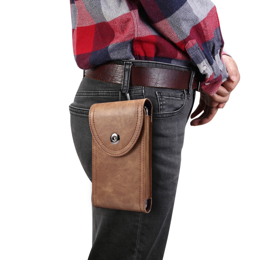 Da siêu mỏng túi đeo thắt lưng đựng điện thoại