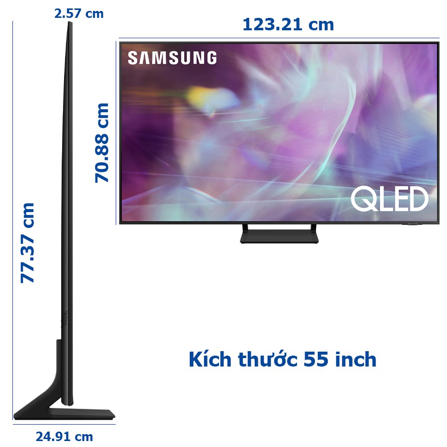 Smart TV Samsung 4K QLED 55 inch QA55Q60A Mới 2021 - Bảo hành 2 năm chính hãng