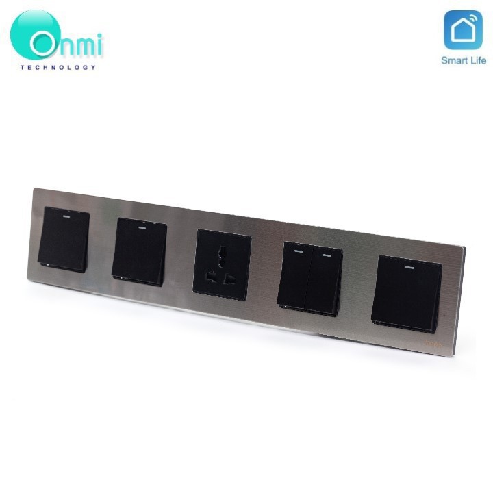 Bán sỉ - Combo Ổ cắm - Công tắc chống giật âm tường 5 Module hàng Tenko - ONMI.VN chính hãng.