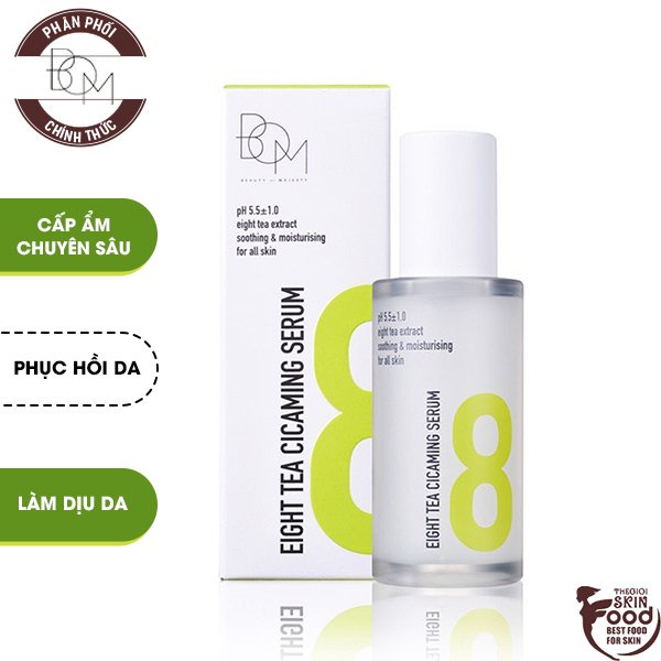 Tinh Chất Cấp Ẩm, Phục Hồi Da Chuyên Sâu Chiết Xuất Rau Má Và Trà B.O.M Eight Tea Cicaming Serum 38ml