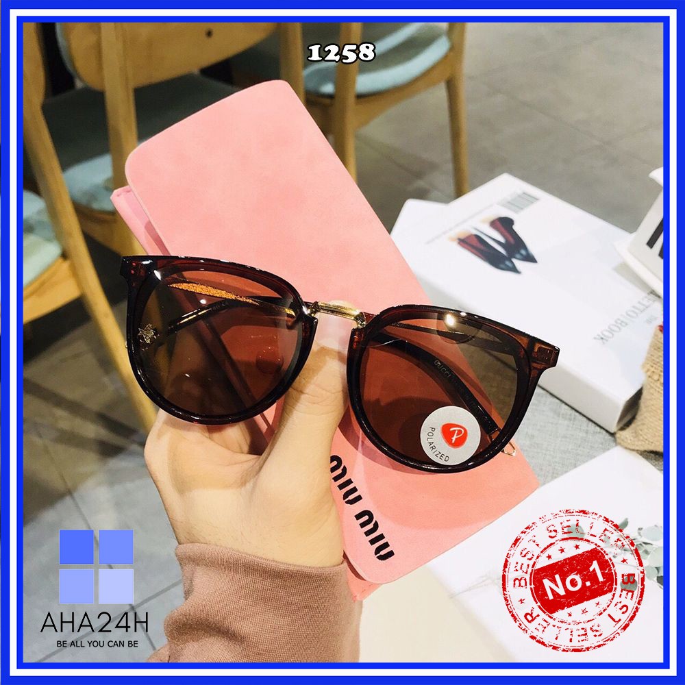 KÍNH MÁT NỮ THỜI TRANG TRÒNG POLARIZED CAO CẤP MẪU HOT NHẤT 2019 AH1258