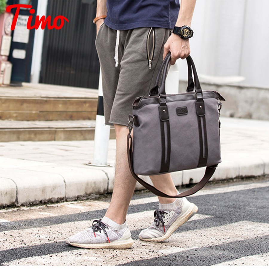 Cặp công sở nam, Cặp văn phòng đựng máy tính laptop da canvas cao cấp cho doanh nhân [ MÃ GIẢM GIÁ SỐC : DAUT10K] | BigBuy360 - bigbuy360.vn