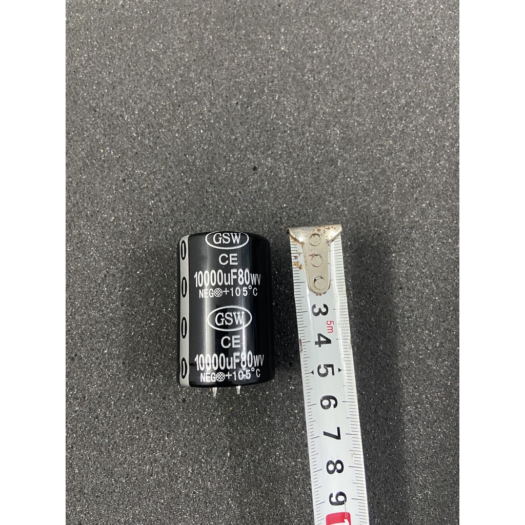 Tụ lọc nguồn ampli 80v 10000uf cao cấp GSW