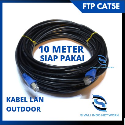 Dây Cáp Lan Dài 10m Ftp Cat5E Màu Đen Sử Dụng Ngoài Trời