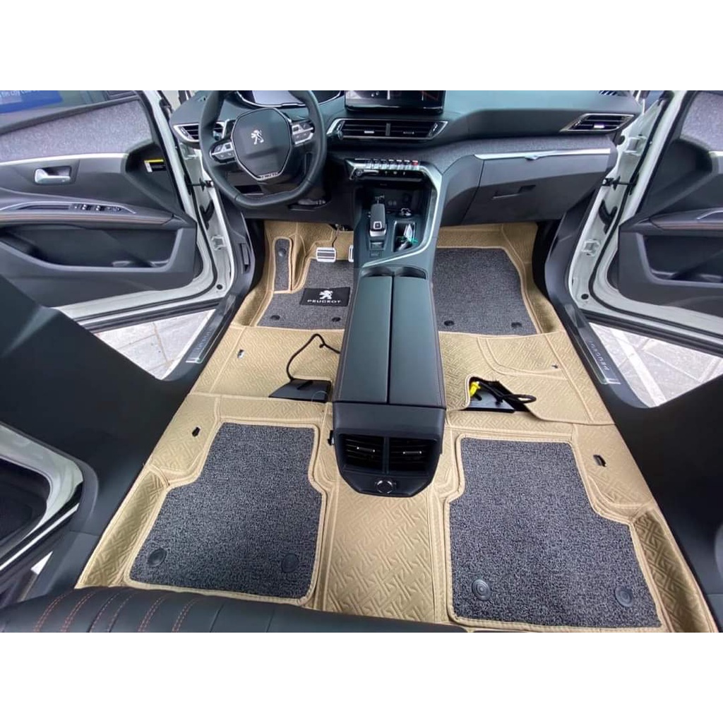 Thảm bọc sàn 360 da cao cấp cho xe Peugeot 3008, bọc kín 100% sàn xe, không mùi chống thấm nước tuyệt đối