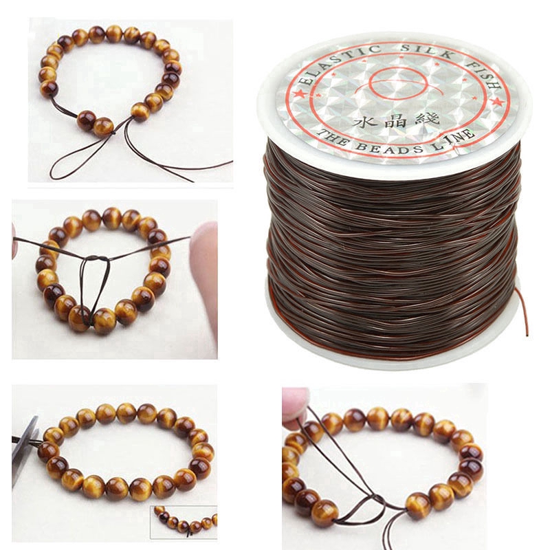 Cuộn dây thun 10m xâu chuỗi hạt pha lê chịu lực mạnh dành cho làm trang sức vòng đeo tay DIY